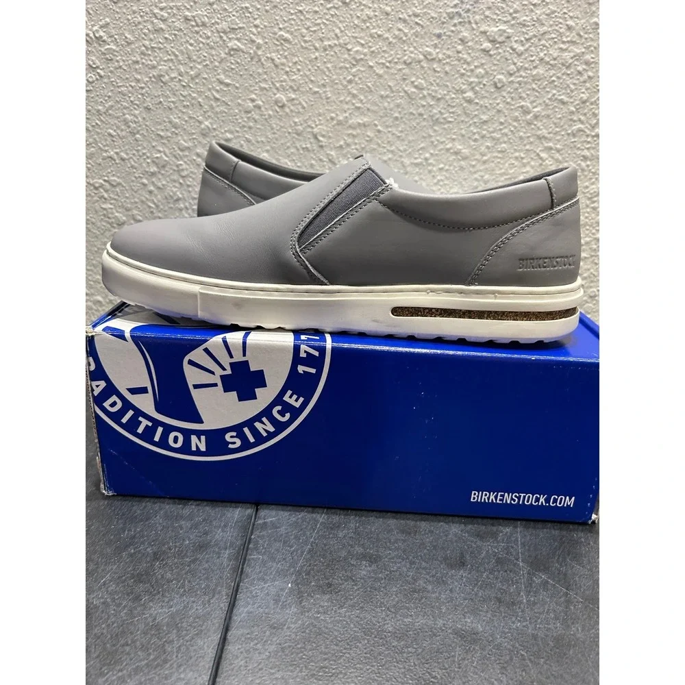 Birkenstock Oswego Leather Grey EU 42 US L11 M9 Mens Womens